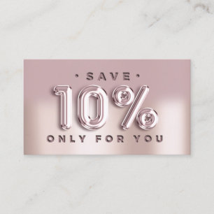 Logo QRCODE 10%OFF Discount Insert Card Rose