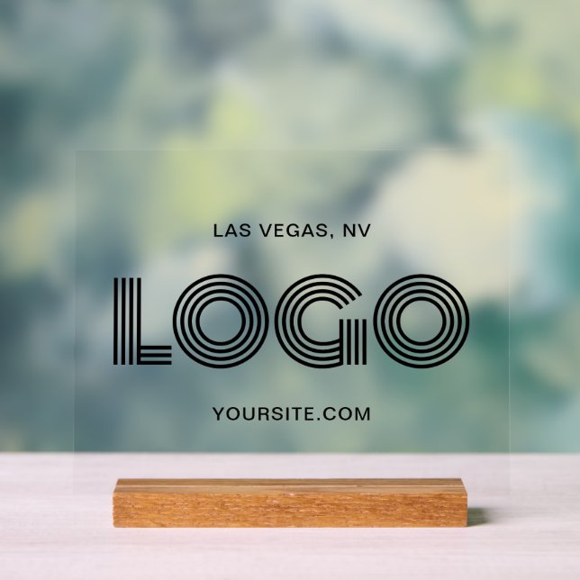 Logo rectangulaire moderne noir (Neutre)