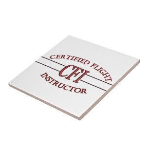 LOGO RED CSF CERTIFIED FLIGHT INSTRUCTOR TILE