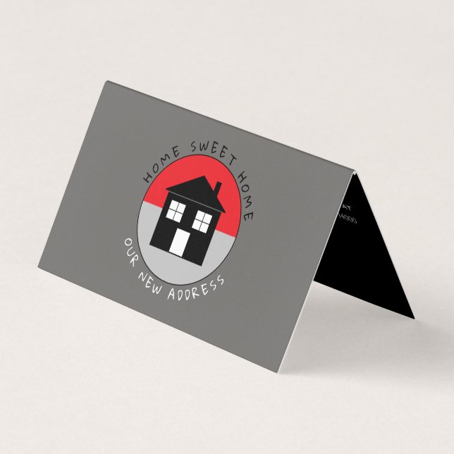 Logo Red House, Carte de changement d'adresse (Devant)