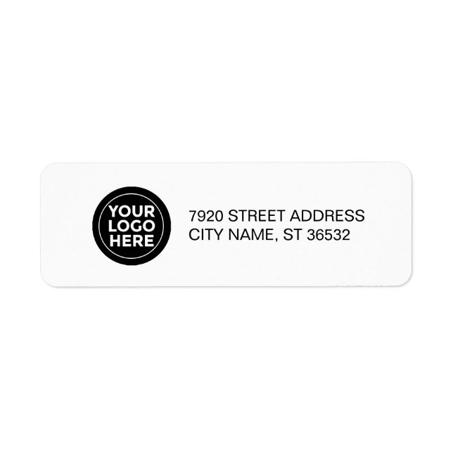 Logo Retourner les étiquettes d'adresse Minimalist (Devant)