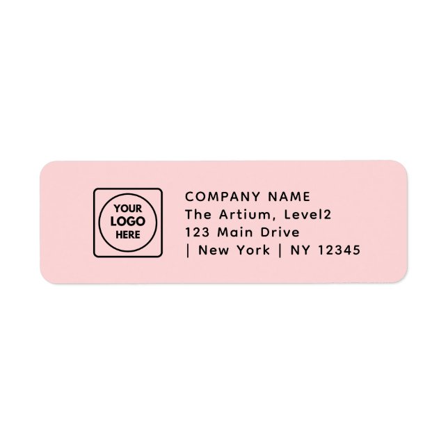 Logo rose moderne | Adresse de retour personnalisé (Devant)