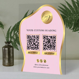Logo Rose & Or Entreprise 2 Codes QR Promotionnels