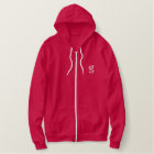 Logo rouge de blanc du sweat - shirt à capuche W