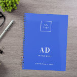 Logo royal blue monogram initials business 2026 planner<br><div class="desc">Royal blue background and white text. Personalize and add your logo,  monogram initials,  name and a title year (any year). Your logo both on the front and the back.  Space for your website address on the  back.</div>