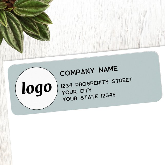 Logo simple Adresse de retour de l'entreprise (Simple logo promotional business return address label)