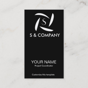 Logo simple avec carte de visite d'option monogram
