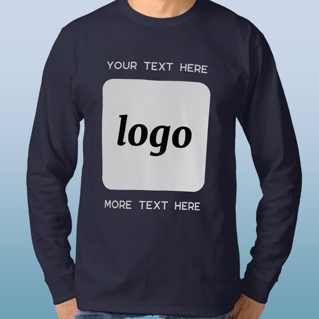 Logo Simple Avec T-shirt Entreprise Texte (Logo with custom text business promotional or uniform T-shirt)