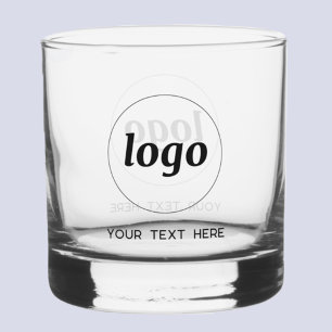 Logo simple avec verre commercial promotionnel tex