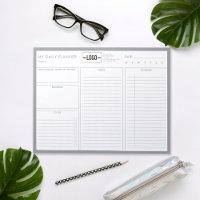Logo Simple Basic Grey Undated Daily Planner