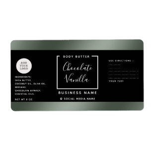 Logo simple de typographie lux noir vert cosmétiqu