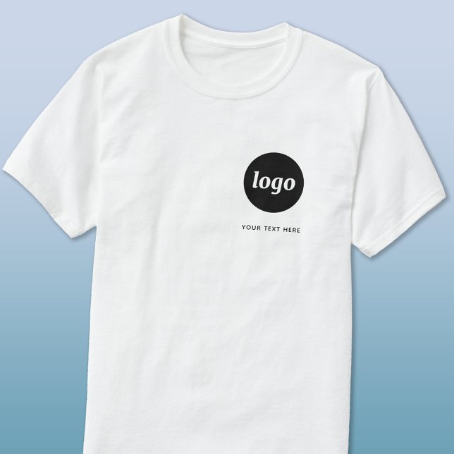 Logo simple et T-shirt Entreprise textuel (Simple logo with text promotional business crest t-shirt)