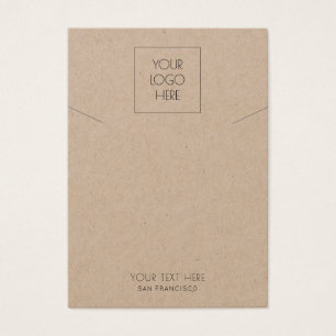Logo Simple Jewellery Necklace Kraft Display Card