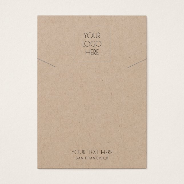 Logo Simple Jewellery Necklace Kraft Display Card (Front)