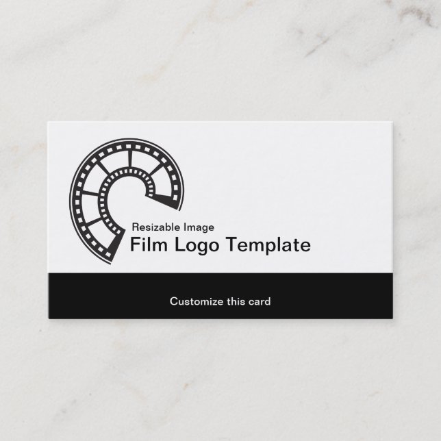  Logo Simple Media Film Strip  Business Card (Front)