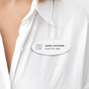 Logo Simple Modern Minimalist White Magnet Title Name Tag