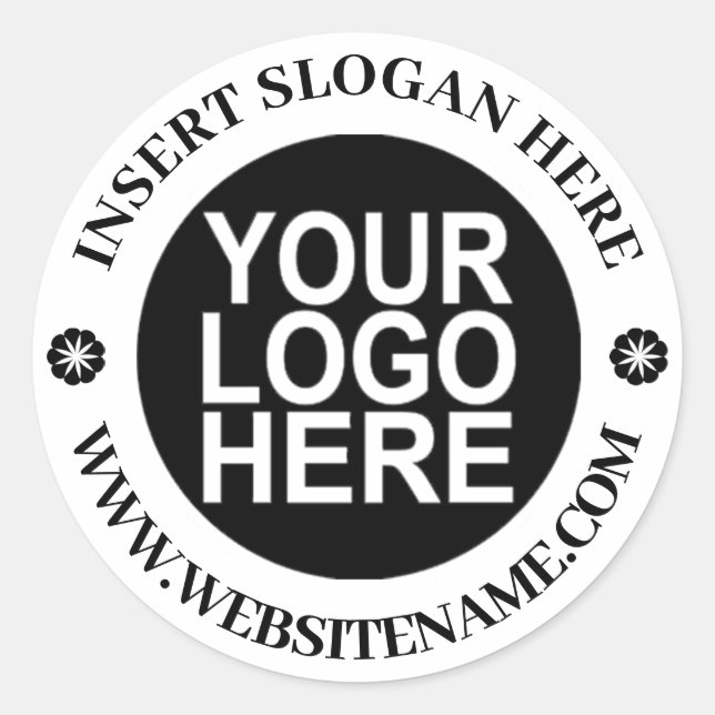 Logo Simple Modern Professional Create Your Own  Classic Round Sticker (Front)