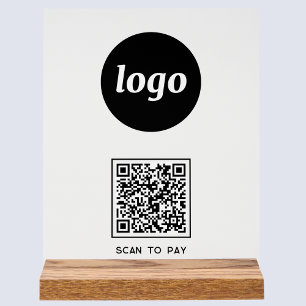 Logo simple numérisation de code QR pour Pay Busin