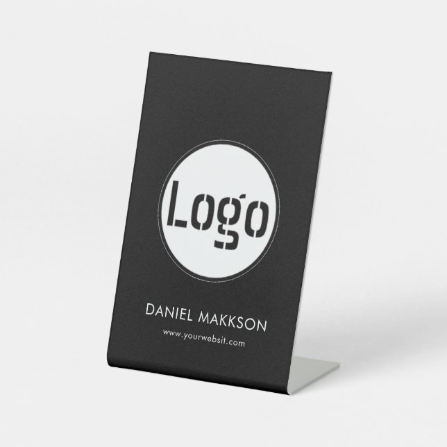 Logo Simple Professional Pedestal Sign (Front)