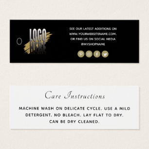 Logo simple Social Media Black Clothing Care tag