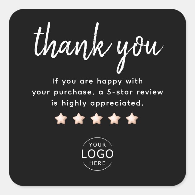 Logo Small Business Packaging Sticker (Front)