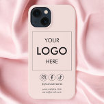 Logo Social Media BusinessiPhone Case<br><div class="desc">Add your logo.</div>