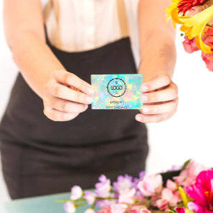 Logo Social Media Logo QR Code Holographic  Business Card