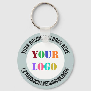 Logo Social Media Promotional Keychain Template