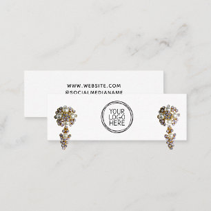 Logo Social Media Stud Earrings Display Card