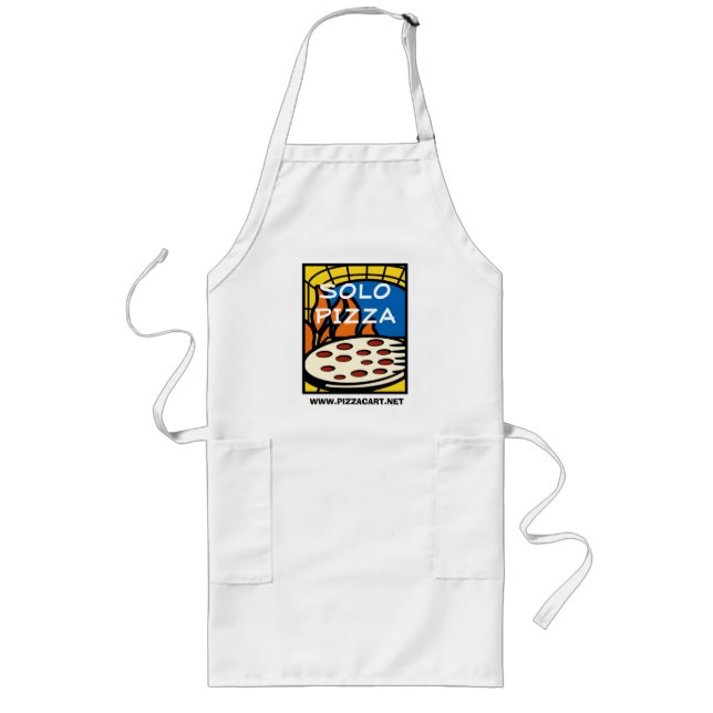 logo, SOLO PIZZA, WWW.PIZZACART.NET Long Apron (Front)