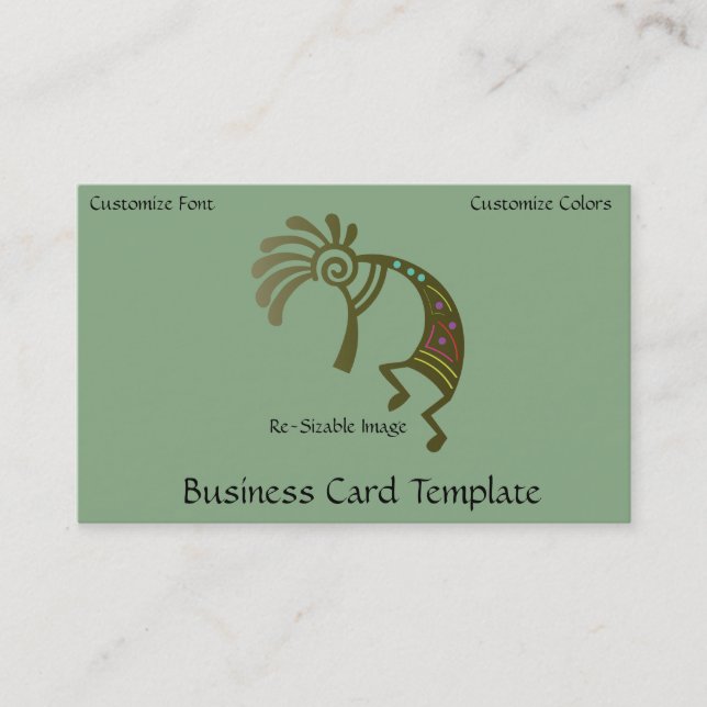 Logo Sothwestern Carte de visite Kokopelli (Devant)