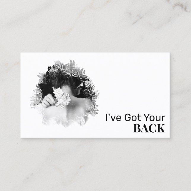 *~* Logo Spa QR Chiropractor Massage Photo  Business Card (Front)