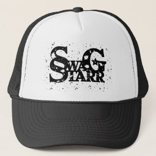 Logo Splattered Paint Hat White/Black