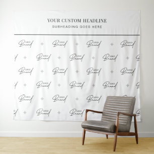Logo Step Repeat Seminar Conference Event Backdrop Tapestry