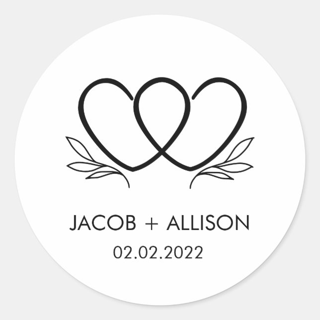 Logo sticker Couples wedding stickers (Front)