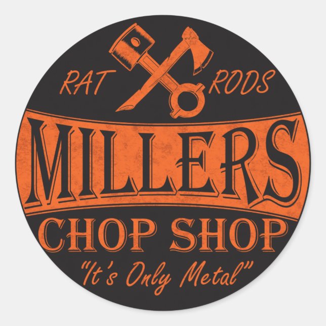 Logo Sticker en orange et noir (Devant)