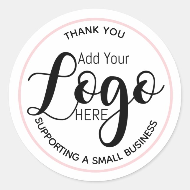 Logo sticker thank you Supporting A Small Business (Front)