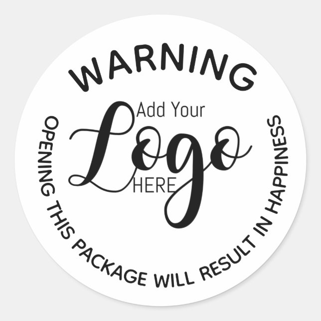 Logo sticker warning happiness (Front)