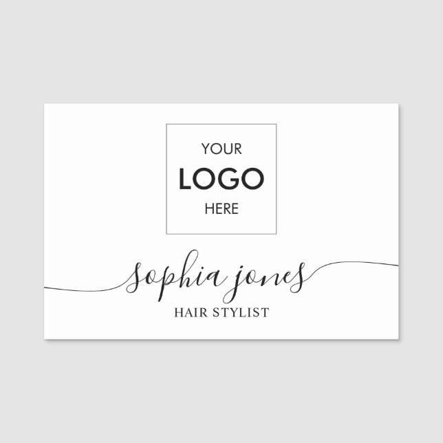 Logo Stylish Script Name Tag (Front)
