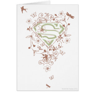 Logo Supergirl Green Floral