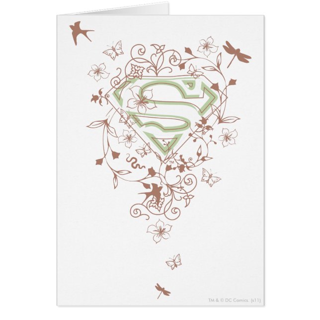 Logo Supergirl Green Floral (Devant)