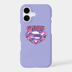 Logo Supergirl rose et violet Grunge