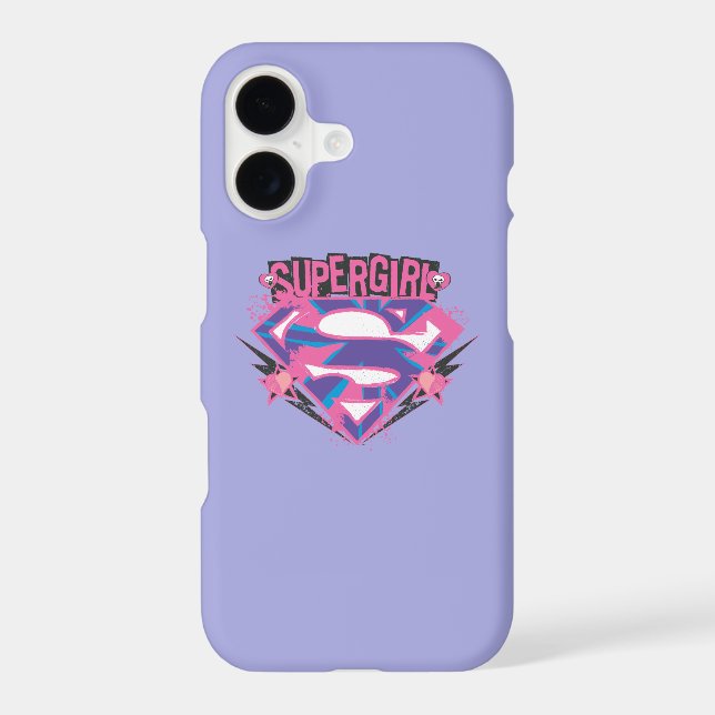 Logo Supergirl rose et violet Grunge (Verso)