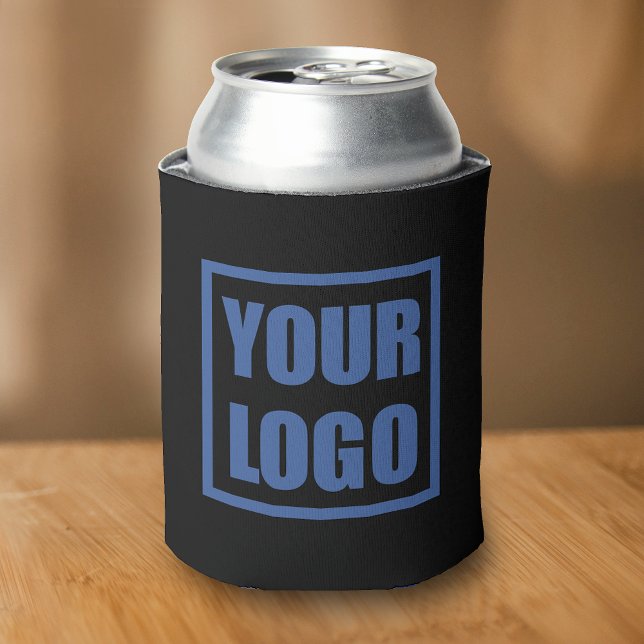 Logo Swap Template Double Sided Black Can Cooler (Creator Uploaded)