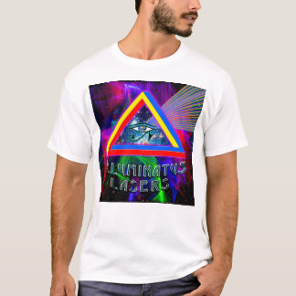 Logo T-Shirt blanc des lasers Illuminatus