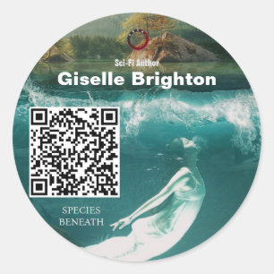 Logo Taupe Author Promotional Material Classic Round Sticker