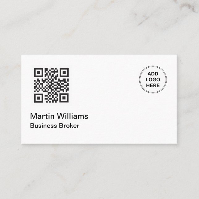 Logo Template QR Code Business Cards (Front)