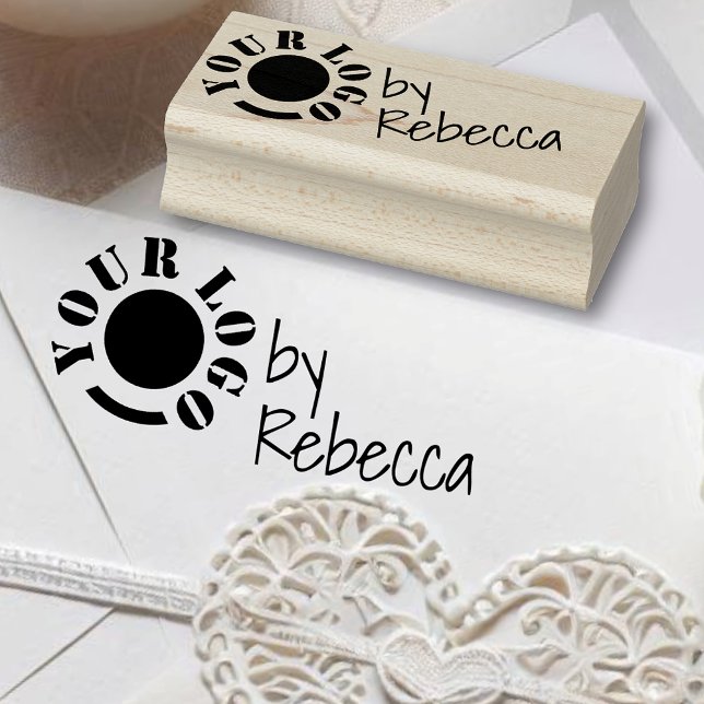 Logo Template Simple Stylish Text Custom Name Rubber Stamp (Creator Uploaded)