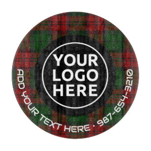 LOGO & TEXT   Custom Business Glass Cutting Board