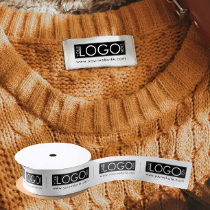 Logo Text Labels Brand Clothing Tags Handmade Item Satin Ribbon